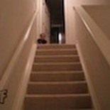 Bebé baja las escaleras de la forma más impresionante