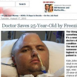 Congelaron el cráneo de un hombre, se lo repusieron y vivió para poder contarlo