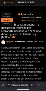 Noticias que violan las de uso