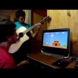 Mario Bros con música en tiempo real en guitarra clásica