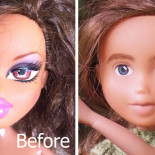 Antes y después de cambiar el maquillaje a muñecas Bratz (INGLÉS)