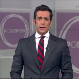 Se cuela el logo de Podemos durante la noticia del ataque a la sede del PP en el telediario de A3